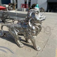 Statue d'animal abstrait grandeur nature en acier inoxydable pour décoration extérieure, personnalisable, vente en gros d'usine