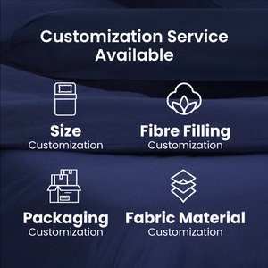 Oreiller de traversin en microfibre blanc 100% polyester adapté aux peaux sensibles 21cm X 90cm Cool Comfort Lavage en machine Long traversin - Product Image 2