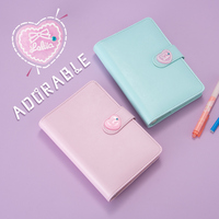 Classeur à anneaux personnalisé en forme de coeur A6 conçu planificateur de Journal rechargeable de poche classeur A6 magnétique mignon