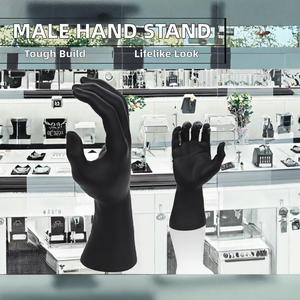 Maniquí <span class=keywords><strong>de</strong></span> mano masculino realista negro barato para exhibición <span class=keywords><strong>de</strong></span> guantes para hombre - Product Image 3