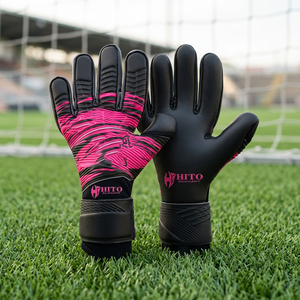 Guantes Profesionales de Portero de Fútbol con Silicona en el Dorso, Inyección de Silicona Negativa, Protección para el Pulgar y Correa Adjunta - Product Image 6