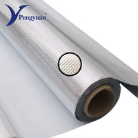 Revêtement Réfléchissant en Aluminium Renforcé avec Tissu en Fibre de Verre, Feuille Carrée Moderne, Résistante au Feu et à l'Eau, Chaleur Maximale 2mm/3mm
