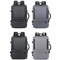 Mochila para Portátil Unisex de Gran Capacidad (20-39L), con Paneles de Oxford, Poliéster y Nailon, Cierre de Cremallera, Diseño Moderno, Anti-Robo, Puerto de Carga USB Inteligente