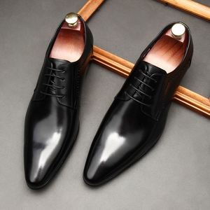 Zapatos Formales Casuales de Oficina para Hombre, Estilo Británico Retro Clásico, con Punta, Suela de Goma, Parte Superior de Cuero Genuino, Antideslizantes, para Otoño - Product Image 5