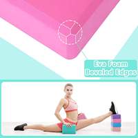Brique de yoga en EVA haute densité, légère, support stable, bords arrondis, couleur personnalisée, faible MOQ, bloc de yoga