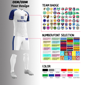 Vente en gros de kit de football personnalisable Uniformes de football unisexes respirants pour adultes et jeunes Service d'entraînement imprimé par sublimation OEM - Product Image 4