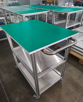 Banc de travail en profilé aluminium standard EU 4040, table de travail industrielle ESD 700X1000X900mm pour ligne d'assemblage, atelier électronique