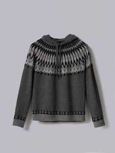 A/W 2026 Vente en gros Sweat à capuche en tricot jacquard Fair <span class=keywords><strong>Isle</strong></span> pour hommes en laine mérinos - Product Image 6