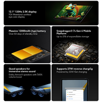POCO Pad M1 Versi Global CPU Snapdragon ®   Platform Seluler 7s Gen 4 Layar 12.1" 2.5K tajam seperti kristal Xiaomi HyperOS 2
