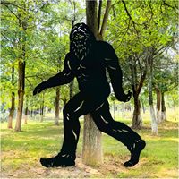 7.4ft Bigfoot Sasquatch Statue extérieure fer décor pour hommes/femmes cour Art Patio pelouse forêts jardin affichage ornements