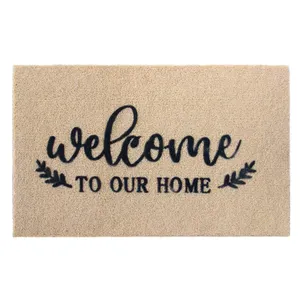 Outdoor Door Mat Artificial Coir Door Mat Anti-slip Outdoor Entrance Customized Printing Coco Artificial Coir Door Mats