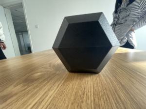 Équipement de fitness KG LBS personnalisé 5lb-100lb haltères hexagonaux en fonte revêtus de caoutchouc noir pour la musculation des bras - Product Image 4