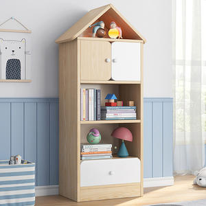 Chambre à coucher moderne, bibliothèque en bois, armoire de <span class=keywords><strong>rangement</strong></span> de livres pour enfants, bibliothèque pour enfants, ensemble d'étagères avec tiroir et porte - Product Image 3