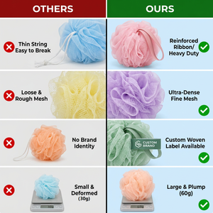 Rainbow Ribbon Bath Flower 50 Gram Bath Ball Bubble Body Scrubber Exfoliating <strong>Shower</strong> <strong>Sponge</strong> Loofah Mesh Bath <strong>Sponges</strong> - Product Image 3