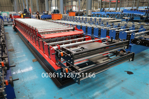 Chất lượng cao hai lớp màu thép tấm sắt tấm lợp ngói làm cuộn tạo thành máy - Product Image 4