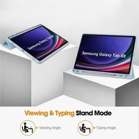 Housse de tablette pliable en trois parties de haute qualité en PU et TPU texturé pour Samsung Galaxy Tab S9 FE SM-X510/X516 10,9 pouces