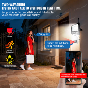 Jbp 100W 4G năng lượng mặt trời đèn pha với máy ảnh và 256G thẻ SD IP65 đánh giá nhôm dẫn điện năng thấp ngoài trời Vườn An ninh ánh sáng - Product Image 3