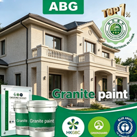 Peinture murale respirante à base de pierre calcaire avec agrégat minéral naturel, revêtement calcaire granitique pour les extérieurs des villas montagneuses et rurales
