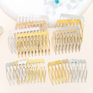 Korean Style Metal Hair Comb 4 6 8 10 Tooth Iron Hairpin Handmade Hair Accessory Solid Color DIY Jewelry Accessories - Product Image 4