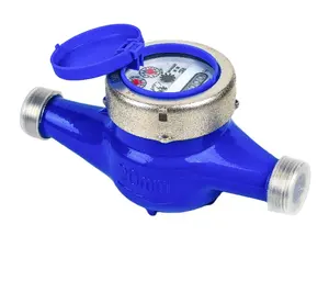 1/2 "-2" corps en fonte cadran humide multi-jet débitmètre d'eau compteur d'eau avec bouclier en acier inoxydable prix pas cher