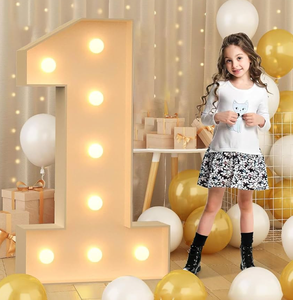 <span class=keywords><strong>Les</strong></span> lettres en acrylique pour la fête d'anniversaire de l'enfant ont un effet lumineux, avec le numéro 1 en lettres lumineuses - Product Image 3