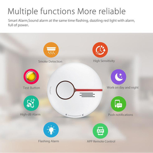 Zmyq tuya גלאי עשן zigbee לזהות עשן לשלוח הודעת דחיפה אזעקה מופעל על ידי סוללת אלקליין - Product Image 3