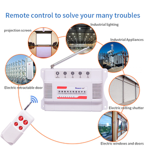 Trung thực 220V 12V 24V 4ch kênh tiếp sức RF không dây điều khiển từ xa chuyển 2 máy phát + Receiver kiểm soát cửa bắt đầu - Product Image 5