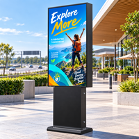 Totem publicitaire LCD commercial extérieur AIYOS AI à haute luminosité, IP66, avec télémétrie et maintenance frontale