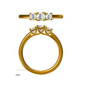 Yellow Gold Lab Grown Diamond <b>Ring</b> for Women VVS-VS EF Quality 10KT/14KT/18KT Gold Engagement Wedding Anniversary Luxury - Product Image 3