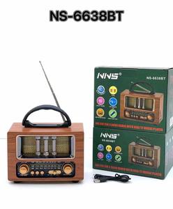 วิทยุพกพาคุณภาพสูงแบบชาร์จไฟได้ สไตล์วินเทจ พร้อมลำโพง AM FM SW USB BT สำหรับใช้ในบ้านและนอกบ้าน วิทยุพลาสติกสไตล์เรโทร - Product Image 5