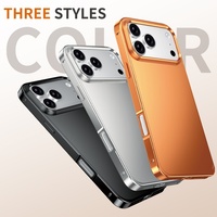 Coques de téléphone personnalisées avec panneau arrière mat pour iPhone 17 14 15 16 Pro Max 17 Air, cadre en métal aluminium, protection antichoc