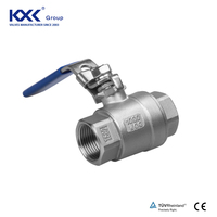 Válvula de bola con extremo de brida KXC certificada ISO CE, cuerpo CF8, tipo de 2 piezas con actuador hidráulico DN40-DN600, medios de base personalizables OEM