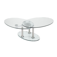 Salon Couchtisch nordique moderne maison décorative canapé en métal côté centre rond cercle Table d'extrémité luxe Table basse en verre