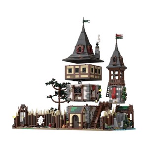 Set di Costruzioni Funbuild Centro Cittadino Medievale Castello MOC-222719, Castello dei Signori Orso, Modello DIY in Blocchi da Costruzione, Regalo di Compleanno - Product Image 4