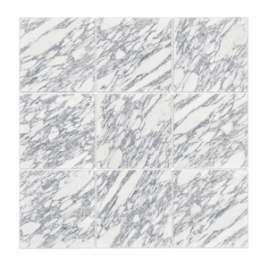 Mosaïque de marbre gris Carrara, mosaïque de marbre Bianco Carrara, mosaïque de marbre Carrara poli, crédence de cuisine en marbre Carrara - Product Image 1