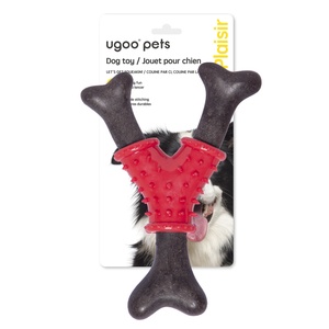 Giocattoli tpr da masticare per cani solidi durevoli colorati per cani + TPR giocattolo per la pulizia dentale a forma di Y Bone-Green/Black - Product Image 6