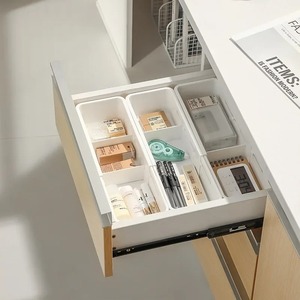 Home Pull-out <b>Storage</b> Box <b>Drawer</b> Telescopic Organizing Box Cosmetics <b>Plastic</b> Bedroom Study Partition Telescopic Box - Product Image 5