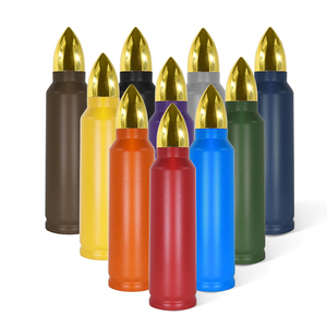 Logo personalizzato e bottiglie d'<span class=keywords><strong>acqua</strong></span> bicchieri proiettile 500ml 1000ml bottiglie d'<span class=keywords><strong>acqua</strong></span> in acciaio inox doppia parete tazza di metallo con coperchi d'oro - Product Image 1