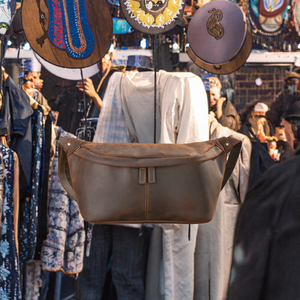 Marrant กระเป๋าสะพายไหล่หนังแท้สำหรับผู้ชาย, กระเป๋าคาดอกสไตล์วินเทจ - Product Image 2