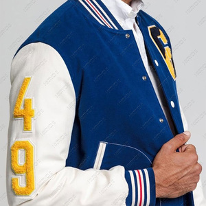 Varsity Letterman chaquetas gráficas personalizadas fabricantes al por mayor hombres de moda moderna cómoda chaqueta cortavientos con estilo - Product Image 3