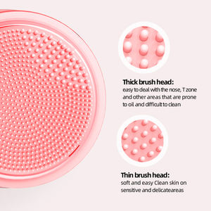 Instrumento de limpieza facial eléctrico ultrasónico 3 en 1 Cepillo de limpieza facial de silicona sónica - Product Image 6