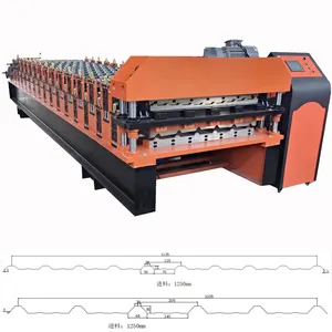 Zinc Color Steel Plate Metal Tile Making Machine South Africa IBR Roofing Sheet Double Layer Roll Forming Machine