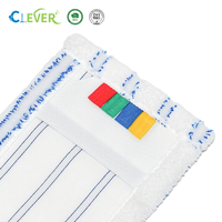 Serpillère plate en microfibre personnalisée pour nettoyage commercial, serpillière humide en microfibre, vente en gros