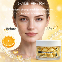 Crème Capsule Éclaircissante VC 65g OEM Populaire, Crème Éclaircissante à la Niacinamide, Améliore la Peau Terne et Jaunâtre, Unifie le Teint