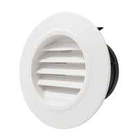 Diffuseur d'air intérieur de 125 mm, système de climatisation CVC, installation facile, grille de sortie d'air de plafond ronde réglable en ABS