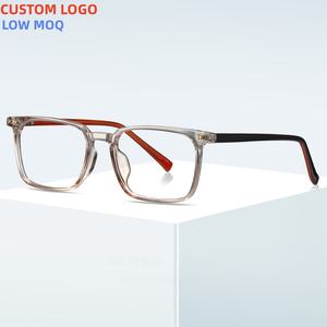 Quadratische Brille Klarer Blaulicht blocker Benutzer definiertes Logo TR Optischer Brillen rahmen für Männer und Frauen - Product Image 1