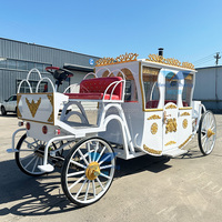 Calèche de mariage Électrique Royal Buggy Calèche tirée par des chevaux Cendrillon Cheval Wagon Noble Royal Carriage