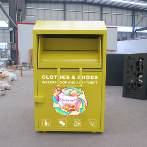 Boîte de collecte extérieure en métal pour vêtements et chaussures, centre de dons en acier pour la charité, bacs de recyclage pour livres et vêtements usagés - Product Image 5