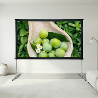 Pantalla Plegable Resistente a las Arrugas de 120 Pulgadas 4:3 para Stand de Ferias Comerciales, Pantalla de Proyección de Video de Alta Resistencia para Empresas