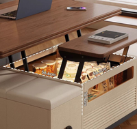 Table basse relevable 2-en-1 pour petit appartement, salon simple et moderne, multifonctionnelle pour la maison